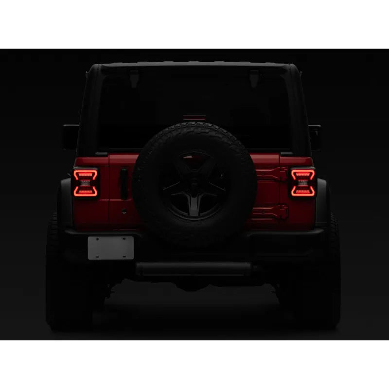Raxiom 18-22 Jeep Wrangler JL LED Tail Lights | Black Housing Red Lens (J132754-JL)