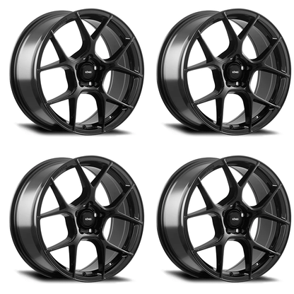 (set of 4) Konig Diverge Gloss Black | 19x8.5" +32mm | 5x114.3mm Wheel