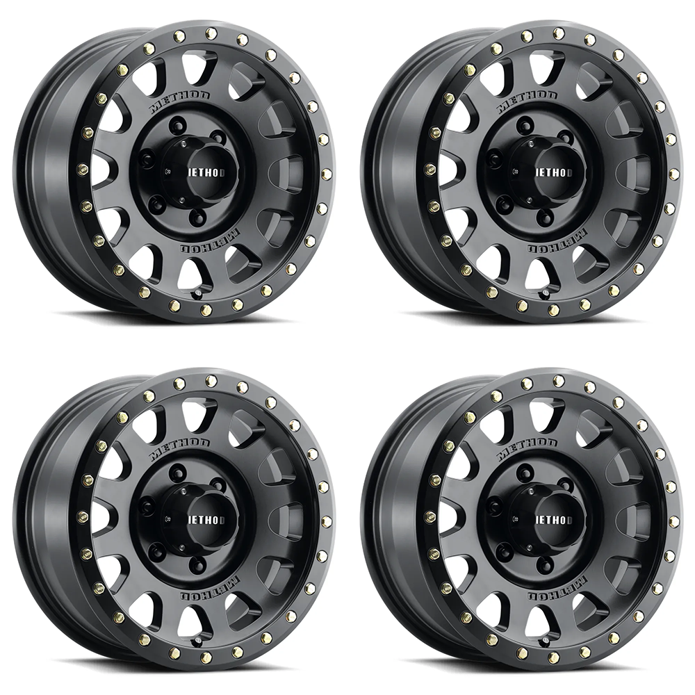 (set of 4) Method Wheels MR305 HD Matte Black | 16x7" +0mm | 6x5.5mm Wheel
