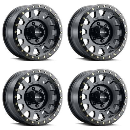 (set of 4) Method Wheels MR305 HD Matte Black | 16x7" +0mm | 6x5.5mm Wheel