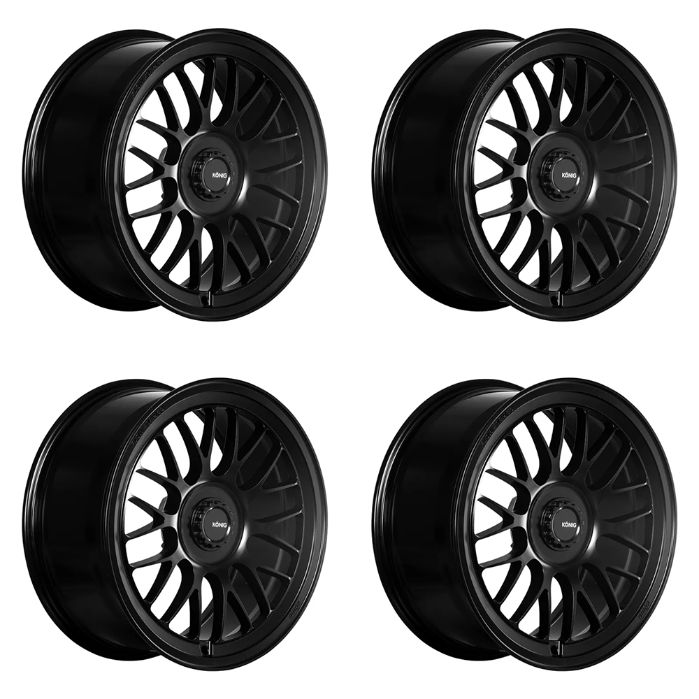(set of 4) Konig MKX Satin Black | 20x9" +32mm | 5x114.3mm Wheel