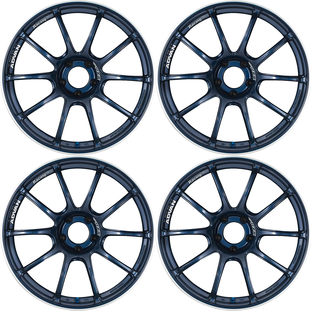 (set of 4) Advan RZII Racing Indigo Blue | 17x9" +45mm | 5x114.3mm Wheel