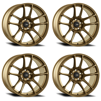 (set of 4) Konig Heliogram Matte Bronze | 17x8.5" +45mm | 4x100mm Wheel