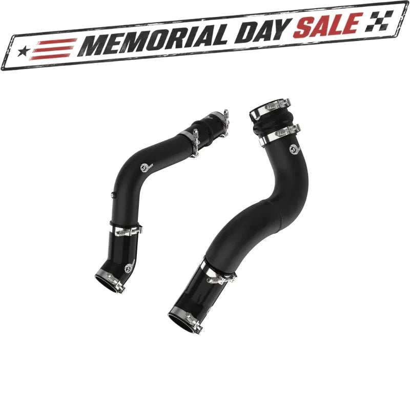 aFe BladeRunner Aluminum Hot & Cold Charge Pipe Kit Black | RAM Diesel Trucks L6-6.7L (19-23) (46-20614-B)