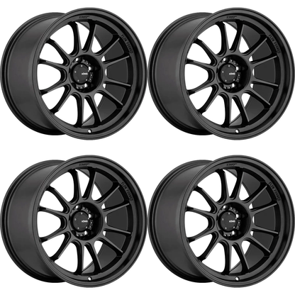 (set of 4) Konig Hypergram Matte Black | 18x12" +20mm | 5x114.3mm Wheels