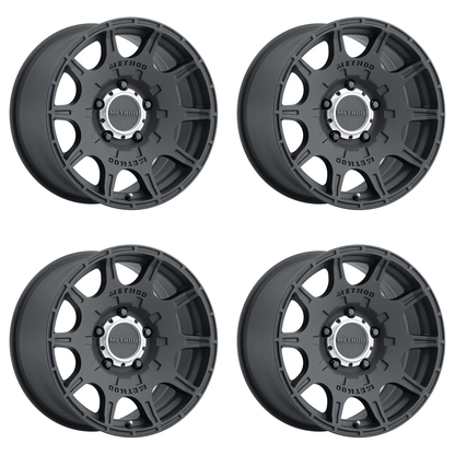 (set of 4) Method Wheels MR308 Matte Black | 17x8.5" +0mm | 5x5mm Wheel