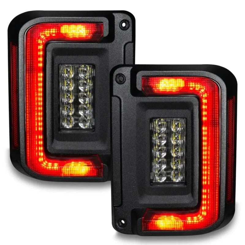 ORACLE JK Flush Mount LED Tail Lights | Jeep Wrangler JK (97-07/07-18) (5891-504-T)