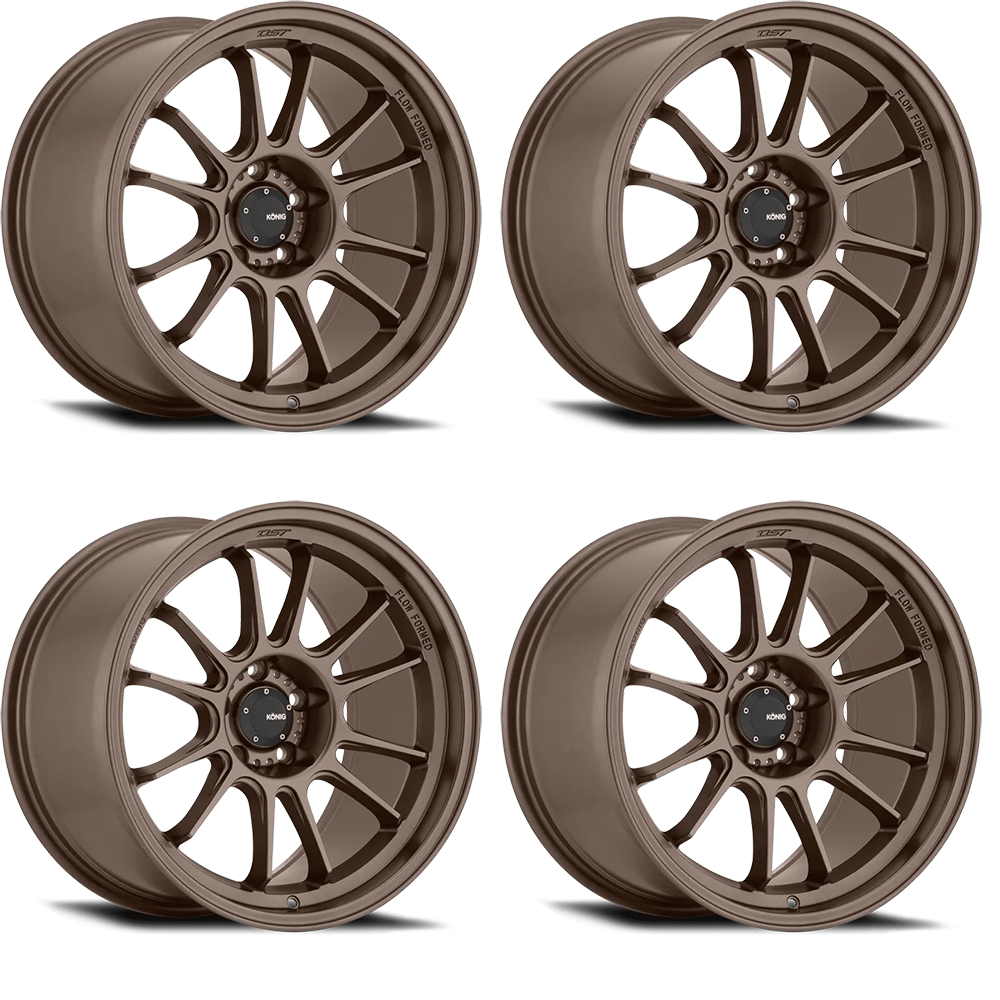 (set of 4) Konig Hypergram Race Bronze | 17x10" +43mm | 4x100mm Wheels