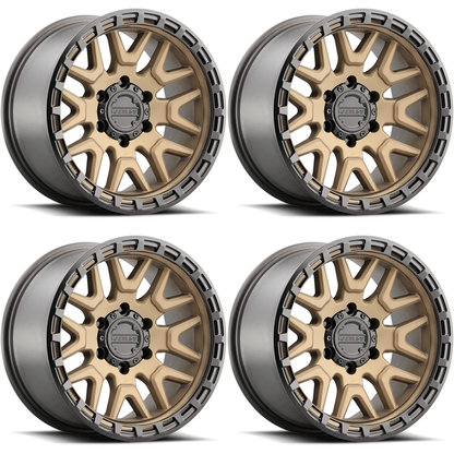 (set of 4) Raceline 953 Krank Bronze | 20x9" +0mm | 6x135mm Wheel