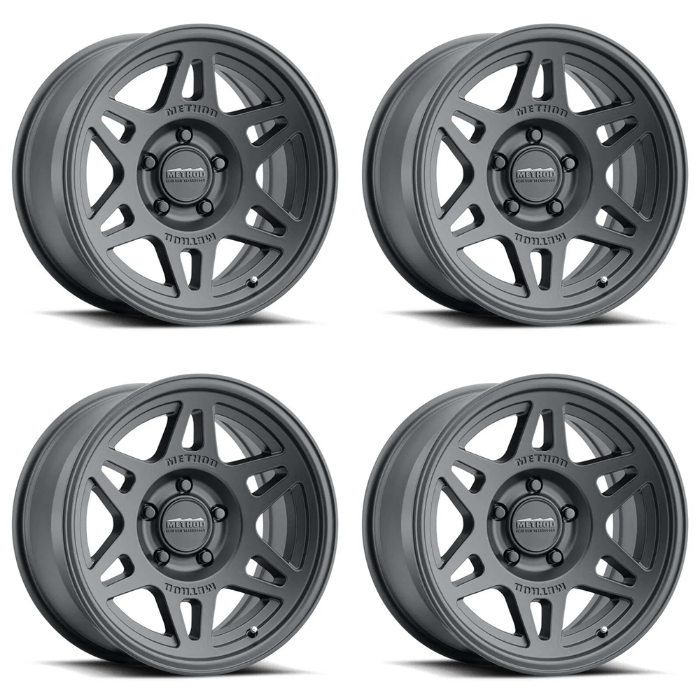 (set of 4) Method Wheels MR706 Matte Black | 17x8.5" +0mm | 5x5mm Wheel