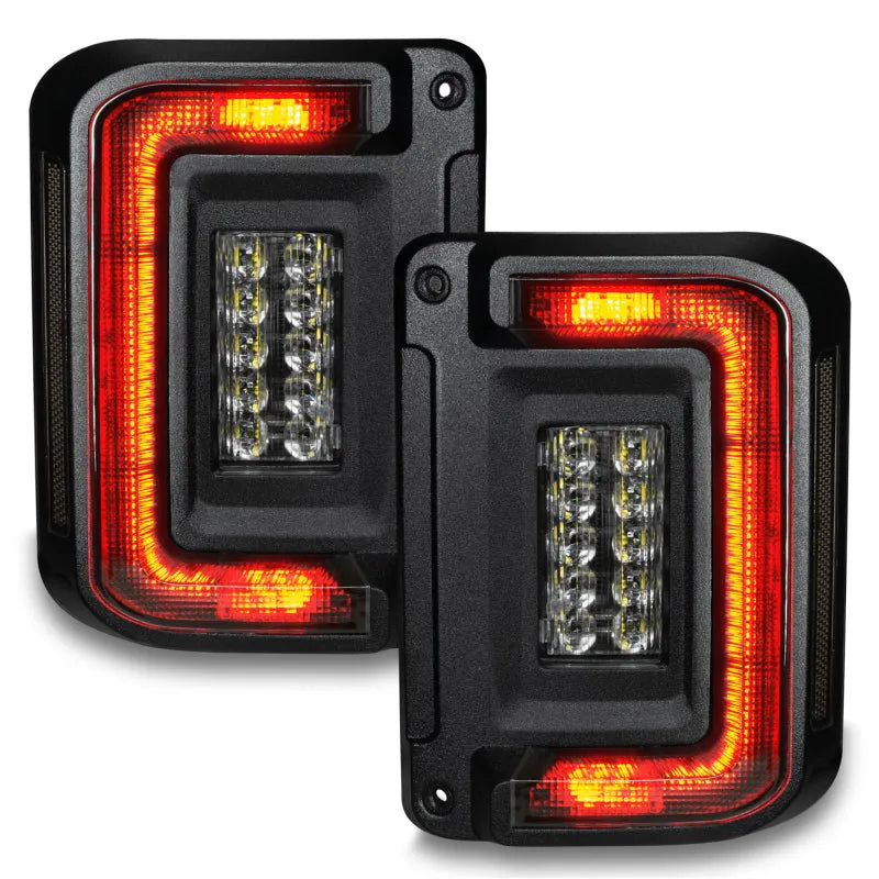 ORACLE JK Flush Mount LED Tail Lights | Jeep Wrangler JK (97-07/07-18) (5891-504-T)