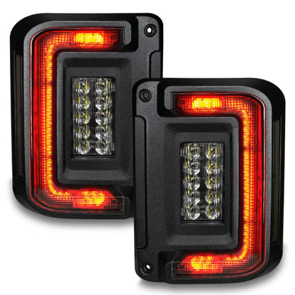 ORACLE JK Flush Mount LED Tail Lights | Jeep Wrangler JK (97-07/07-18) (5891-504-T)