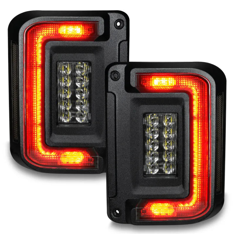 ORACLE JK Flush Mount LED Tail Lights | Jeep Wrangler JK (97-07/07-18) (5891-504-T)