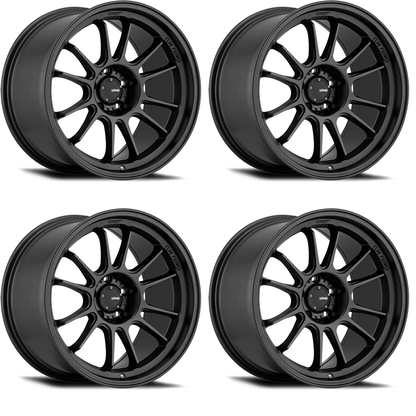 (set of 4) Konig Hypergram Matte Black | 18x12" +20mm | 5x112mm Wheels