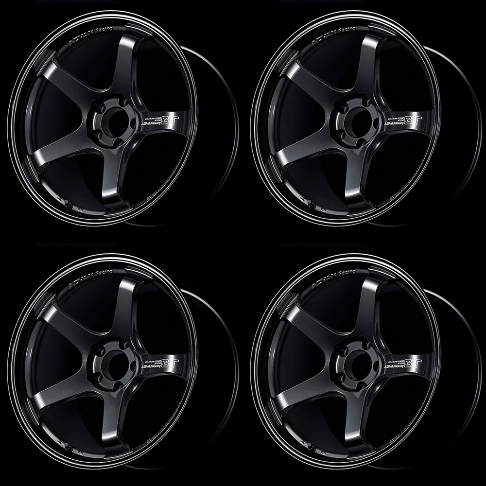 (set of 4) Advan GT Beyond Racing Titanium Black | 19x9.5" +38mm | 5x114.3mm Wheel