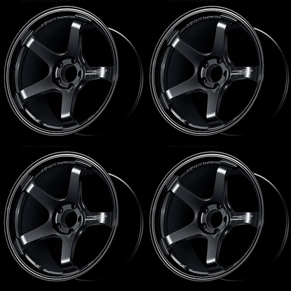 (set of 4) Advan GT Beyond Racing Titanium Black | 19x9.5" +38mm | 5x114.3mm Wheel