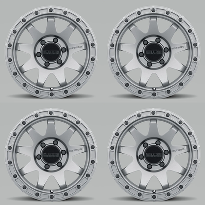 (set of 4) Method Wheels MR317 Matte Titanium | 18x9" +18mm | 6x135mm Wheel