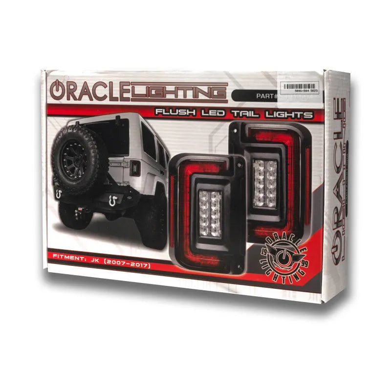 ORACLE JK Flush Mount LED Tail Lights | Jeep Wrangler JK (97-07/07-18) (5891-504-T)