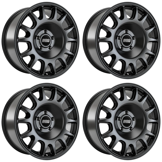 (set of 4) BBS TS-R Satin Black | 17x9" +0mm | 6x139.7mm Wheel