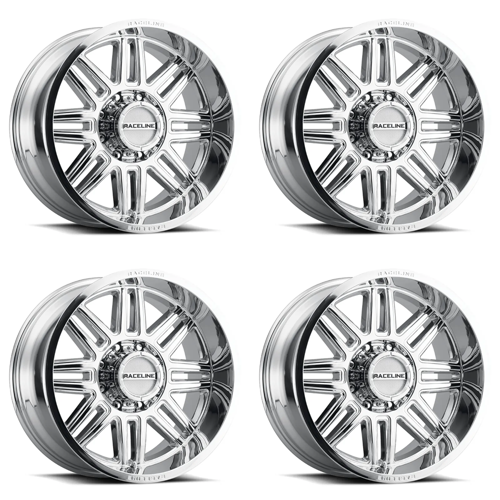 (set of 4) Raceline 948 Split Chrome | 20x9" +0mm | 6x139.7mm Wheel