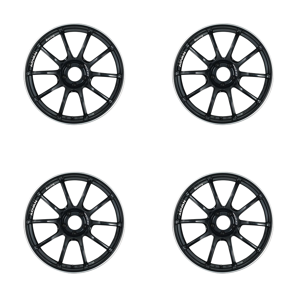 (set of 4) Advan RZII Racing Gloss Black | 17x9" +63mm | 5x114.3mm Wheel