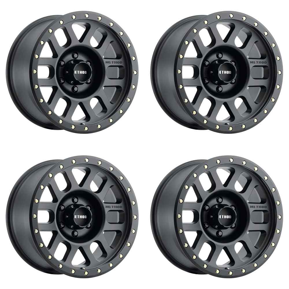 (set of 4) Method Wheels MR309 Matte Black | 18x9" +18mm | 6x135mm Wheel