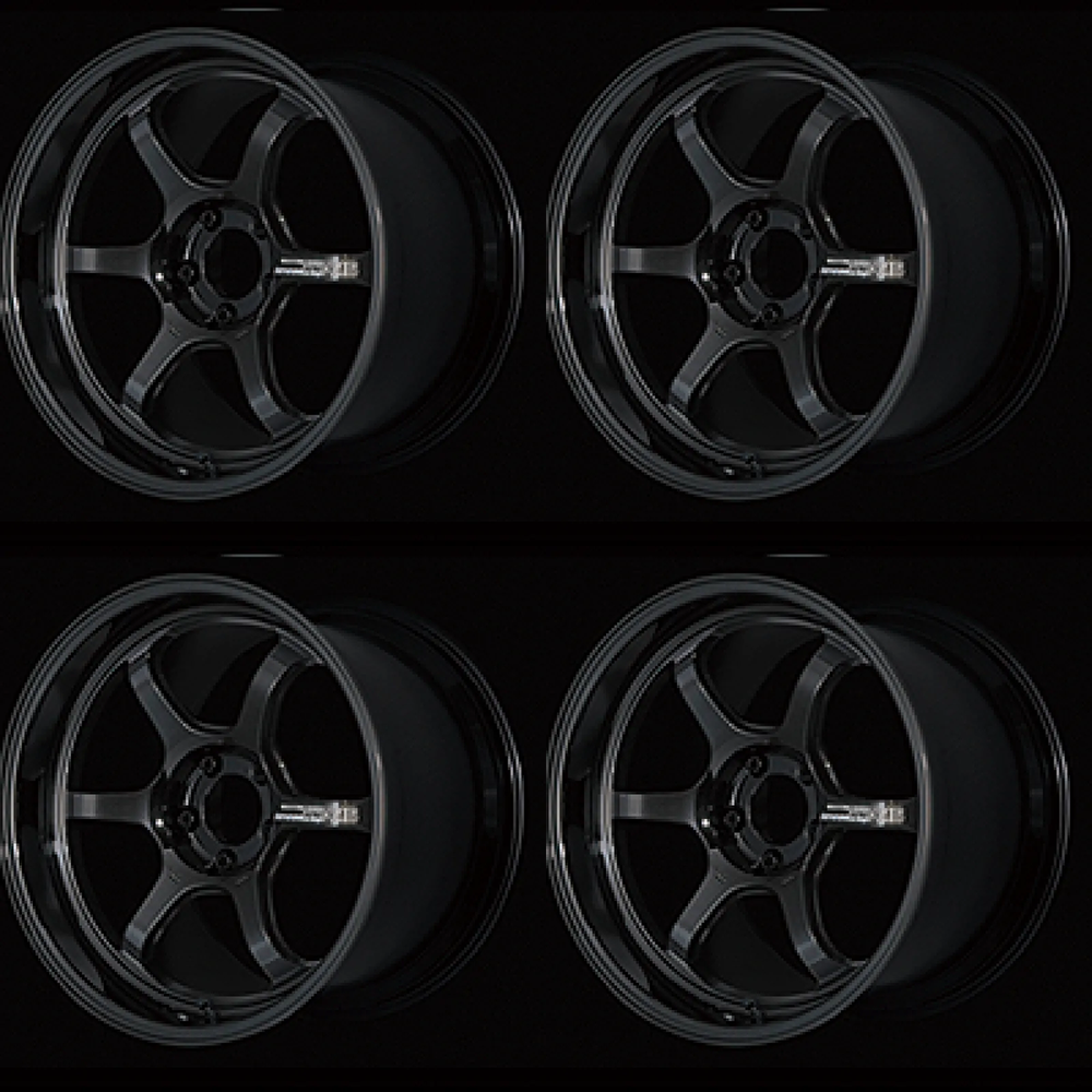 (set of 4) Advan R6 Racing Titanium Black | 18x9.5" +45mm | 5x100mm Wheel