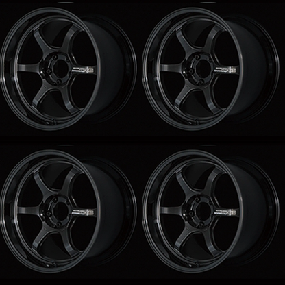 (set of 4) Advan R6 Racing Titanium Black | 18x9.5" +45mm | 5x100mm Wheel