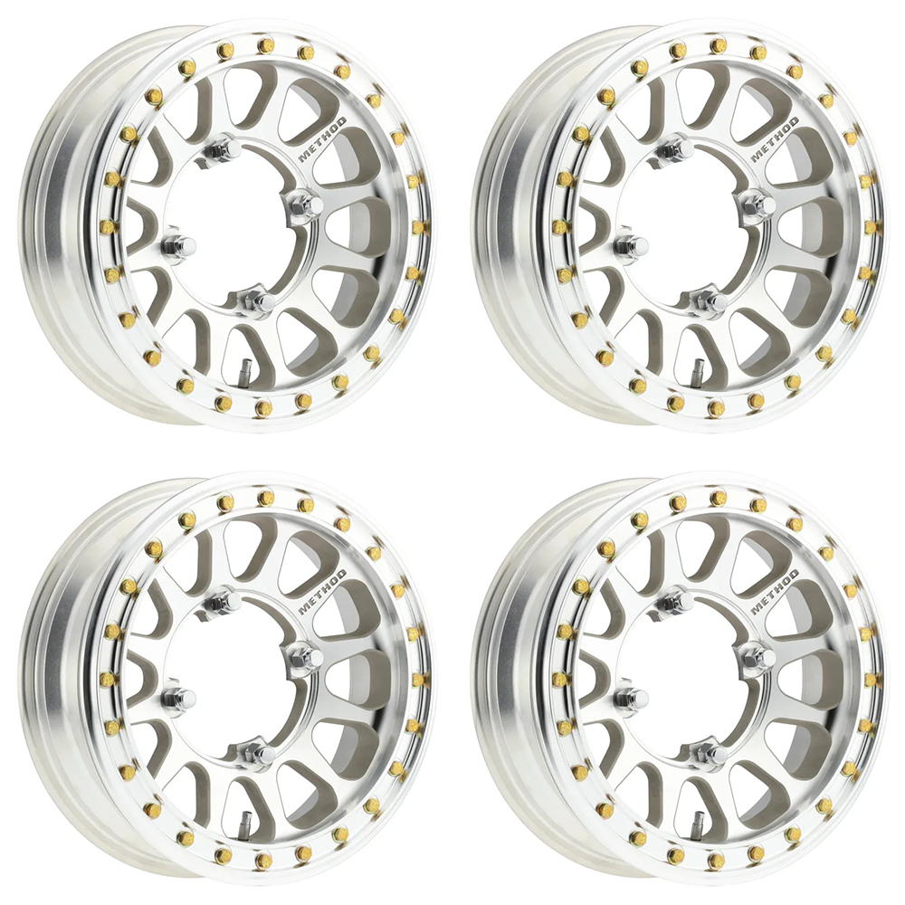 (set of 4) Method Wheels MR401-R Machined - Raw | 15x5" +0mm | 4x156mm Wheel