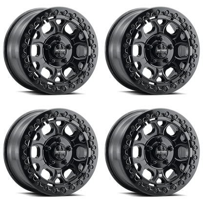 (set of 4) Method Wheels MR416 Gloss Black | 15x7" +55mm | 5x4.5mm Wheel