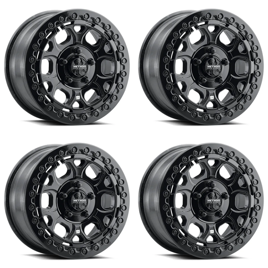 (set of 4) Method Wheels MR416 Gloss Black | 15x7" +55mm | 5x4.5mm Wheel