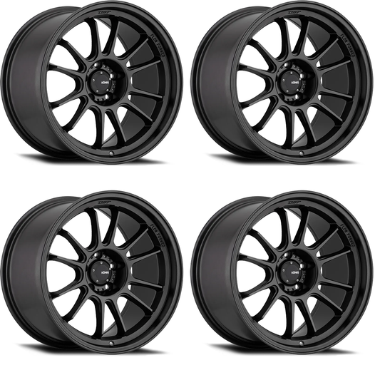 (set of 4) Konig Hypergram Matte Black | 18x8.5" +43mm | 5x108mm Wheels