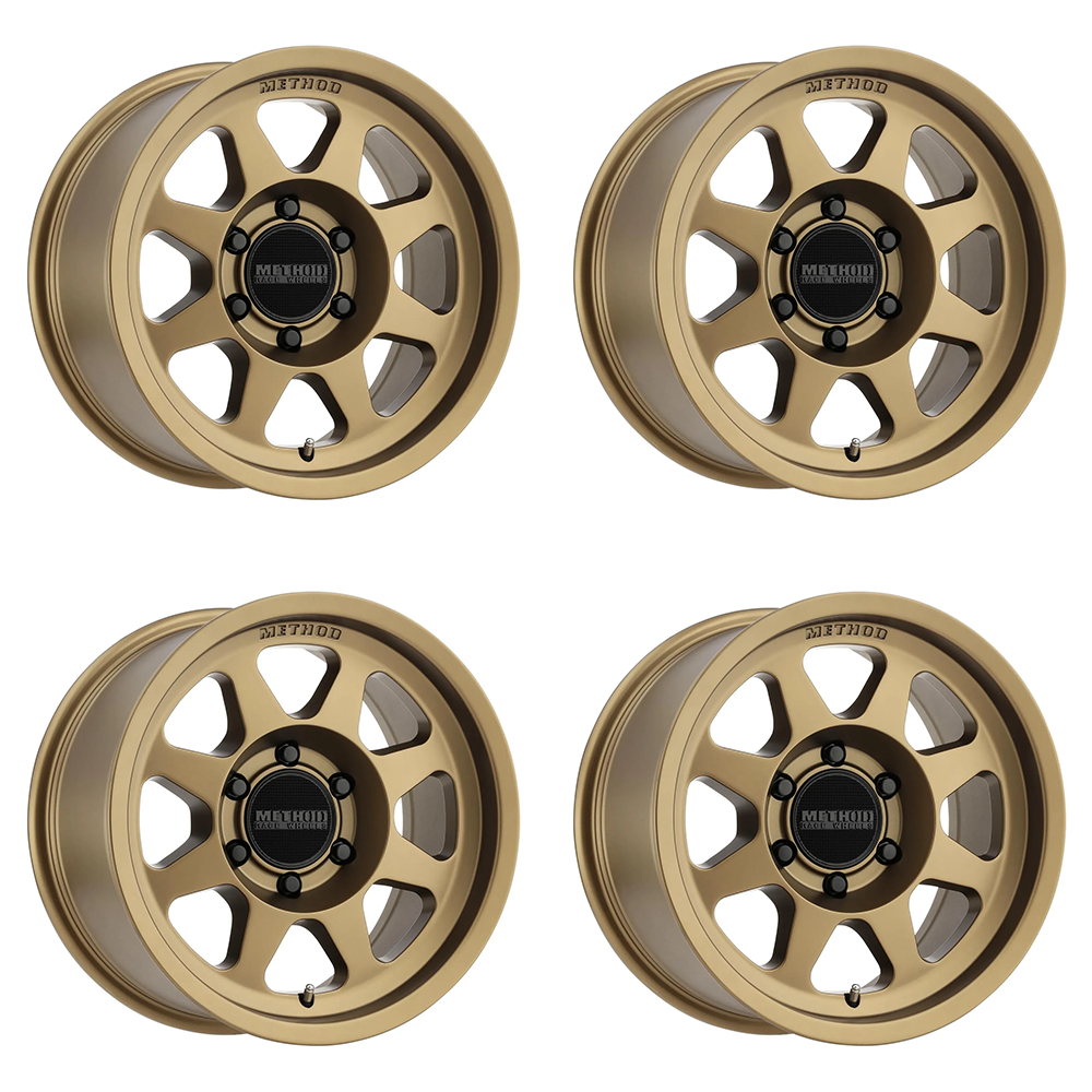 (set of 4) Method Wheels MR701 HD Method Bronze | 17x7.5" +30mm | 6x130mm Wheel