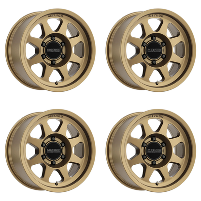 (set of 4) Method Wheels MR701 HD Method Bronze | 17x7.5" +30mm | 6x130mm Wheel