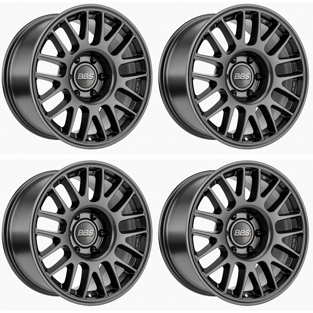 (set of 4) BBS TS-M Satin Black | 18x9" +12mm | 6x135mm Wheel