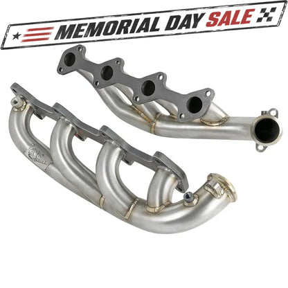 aFe Twisted Steel 1.75-2in 304 SS Headers | Ford Diesel V8-6.0L (03-07) (48-33022)
