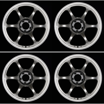 (set of 4) Advan RG-D2 Machining/Racing Hyper Black | 18x9.5" +45mm | 5x114.3mm Wheel