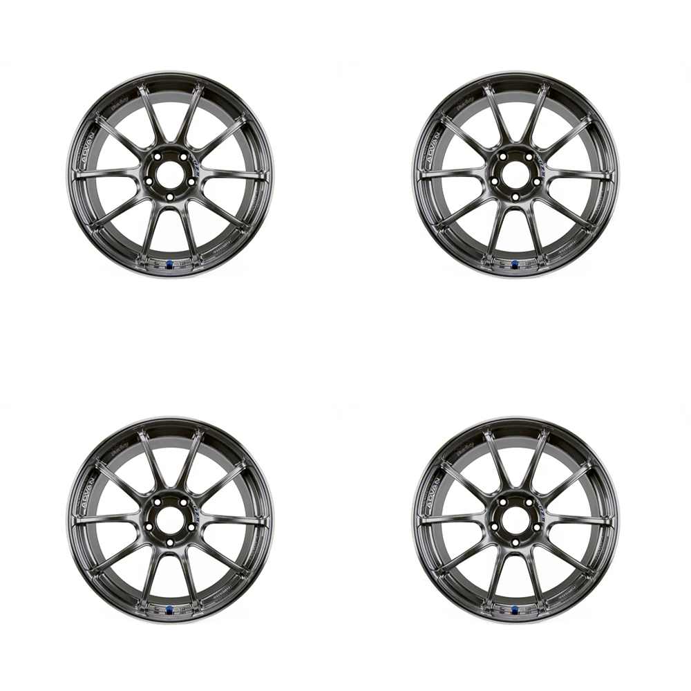 (set of 4) Advan RZII Racing Hyper Black | 17x9" +63mm | 5x114.3mm Wheel