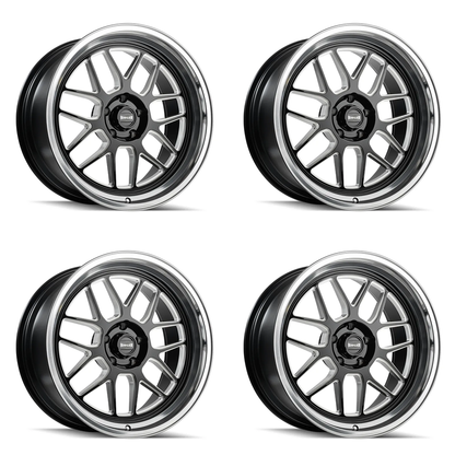 (set of 4) Ridler Wheels 611 Gls Blk Mill w/ Diamond Cut Lip | 20x10" +0mm | 5x127mm Wheels