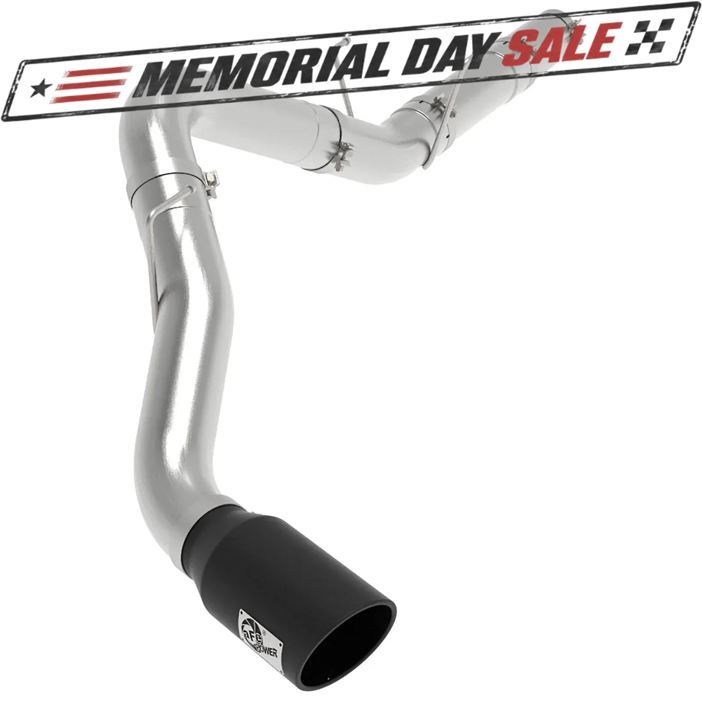 aFe ATLAS 5in DPF-Back Alum Steel Exhaust System w/ Black Tip 19-20 Ram Diesel Trucks L6-6.7L (td)