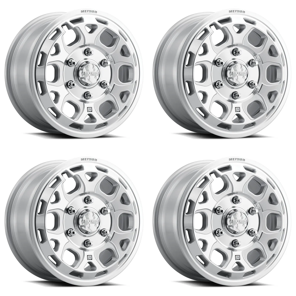 (set of 4) Method Wheels MR416 Machined Clear Coat | 15x7" +74mm | 6x5.5mm Wheel