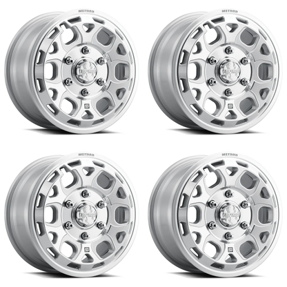 (set of 4) Method Wheels MR416 Machined Clear Coat | 15x7" +74mm | 6x5.5mm Wheel