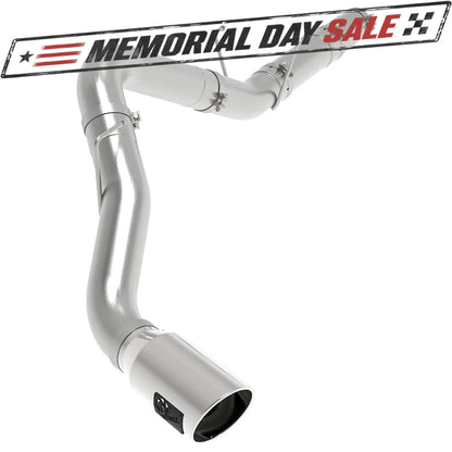 aFe ATLAS 5in DPF-Back Alum Steel Exhaust System w/Polished Tip 19-20 Ram Diesel Trucks L6-6.7L (td)