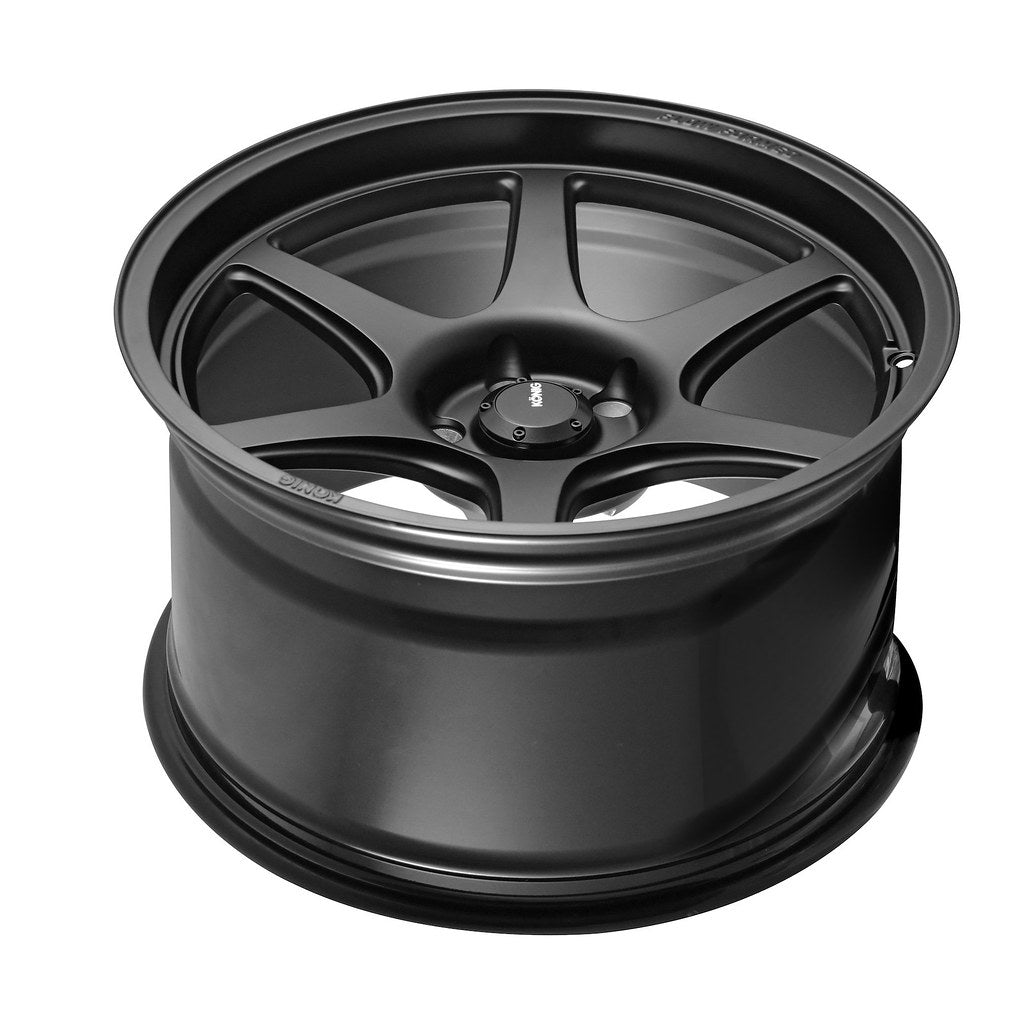 (set of 4) Konig Hexaform Matte Black | 15x9" +35mm | 4x100mm Wheel