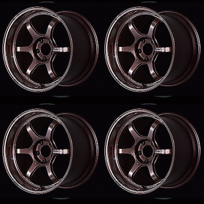 (set of 4) Advan R6 Racing Copper Bronze | 18x9.5" +45mm | 5x114.3mm Wheel