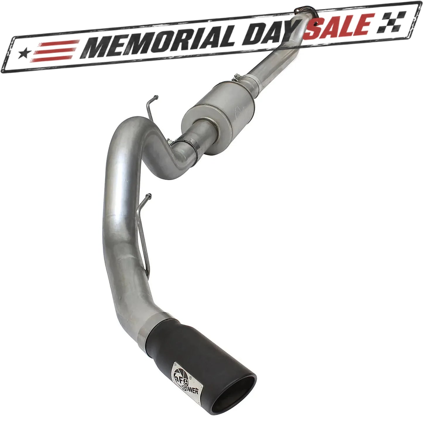 aFe 4in Aluminized Steel Cat-Back Exhaust | Ford F-150 V6 3.5L (15) (49-03069-B)