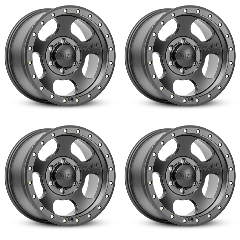 (set of 4) Mickey Thompson Canyon Pro Satin Black/Zinc | 17x9" +0mm | 8x6.5mm Wheels