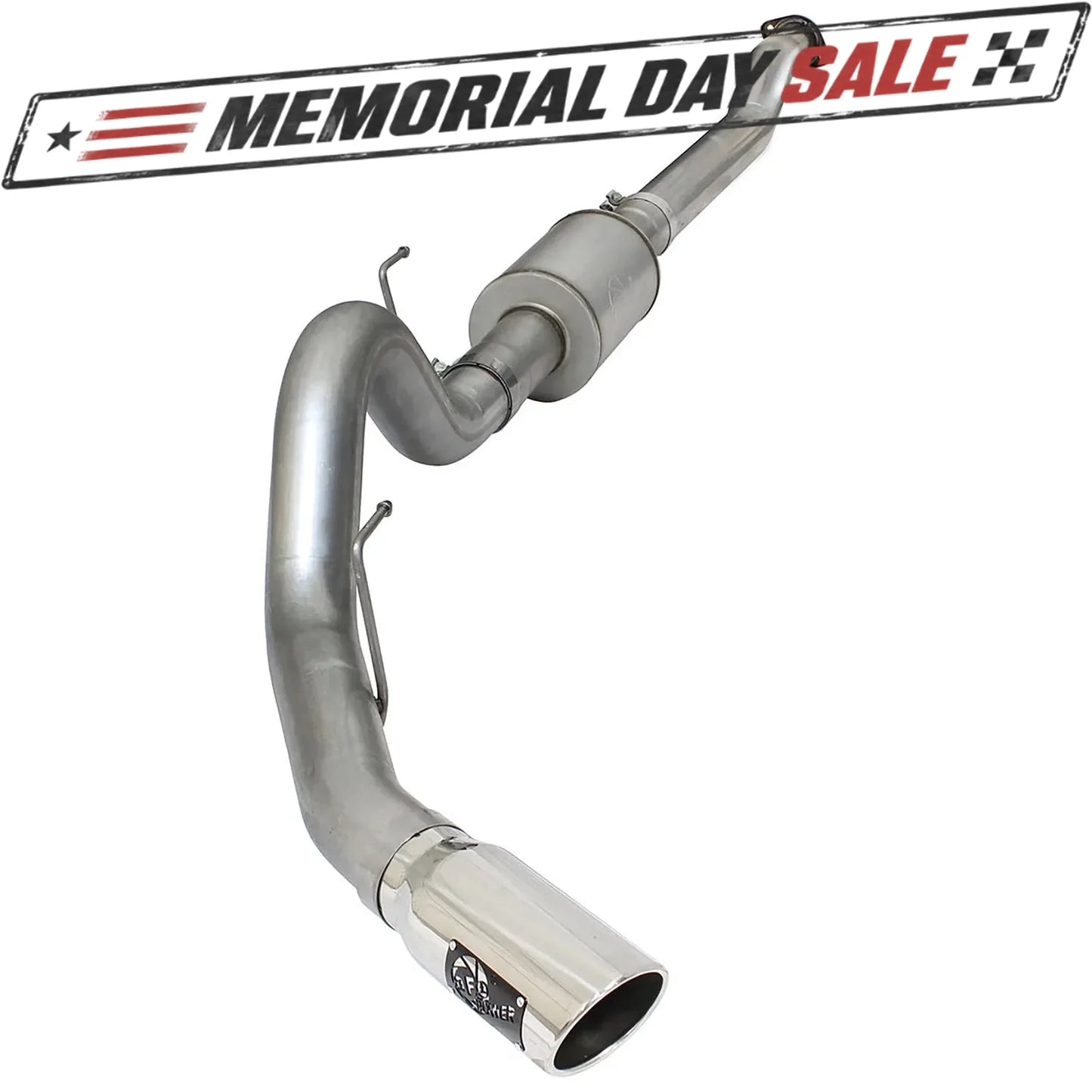 aFe 4in Aluminized Steel Cat-Back Exhaust | Ford F-150 2015 V6 3.5L (tt) (49-03069-P)