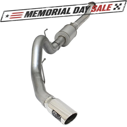aFe 4in Aluminized Steel Cat-Back Exhaust | Ford F-150 2015 V6 3.5L (tt) (49-03069-P)