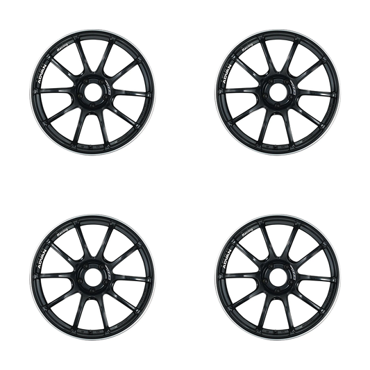 (set of 4) Advan RZII Racing Gloss Black | 18x8.5" +45mm | 5x114.3mm Wheel